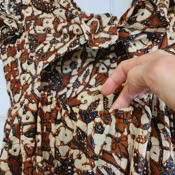 House of Harlow 1960 Nicole Richie Cut Out Tiered Maxi Dress XS Mable brown - Picture 9 of 11